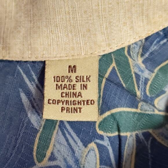 Tommy Bahama Short Sleeve Button Down Silk Shirt M - Picture 9 of 12